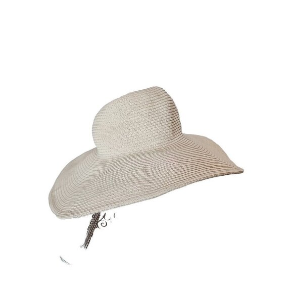J. Crew Hat Light Tan Sun Floppy Beach Travel Vacation Women's One Size - Picture 2 of 6